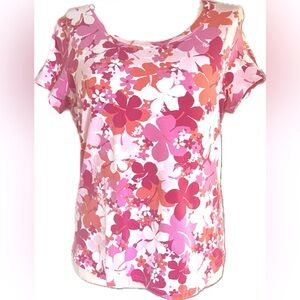 FADED GLORY Pinks & Coral Short Sleeve T Cotton & 5% Span Great condition 16W